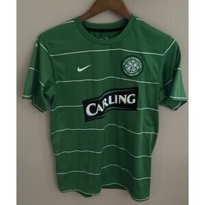 Celtic Football Club Jersey Carling Mens Small Green White Nike Soccer Shirt